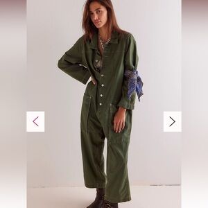 Free People Margarita Jumpsuit - Olive
